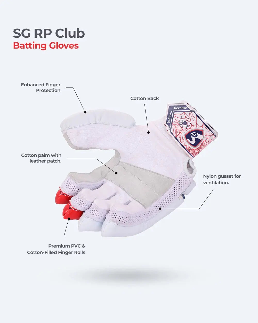 SG RP Club Batting Gloves